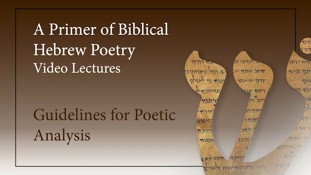 Biblical Hebrew Poetry - Bonus Sessio...