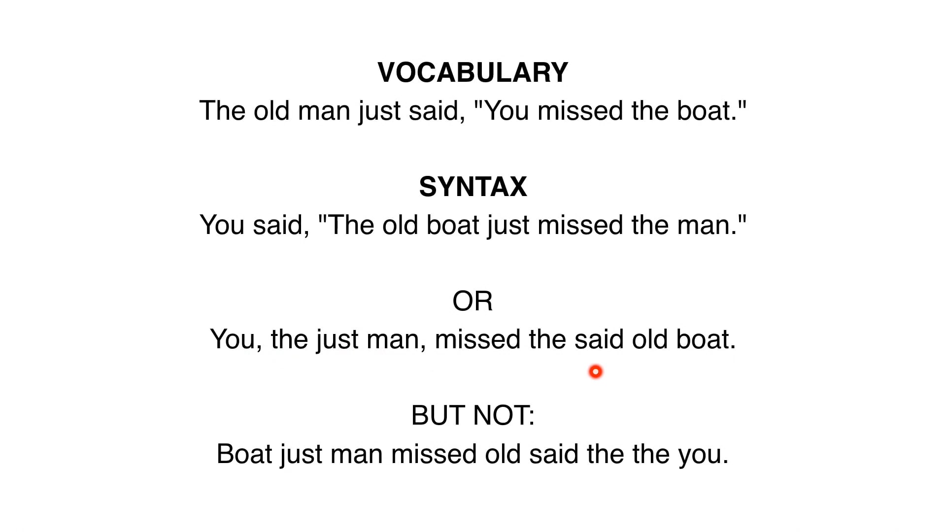 Reading Biblical Greek - Session 10 - Understanding Meaning