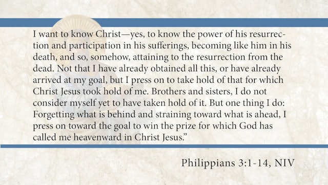 Philippians, A Video Study - Session 10 - Philippians 3:1-14