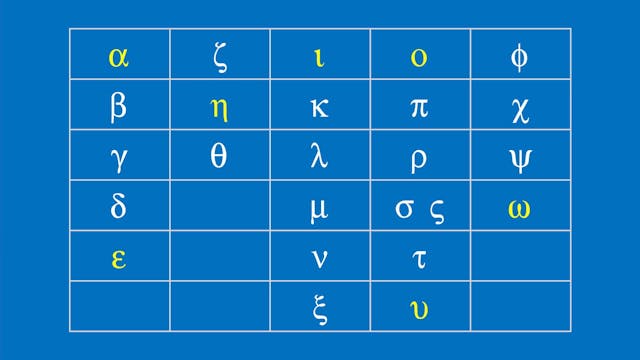 Greek for the Rest of Us - Lesson 2 - The Greek Alphabet