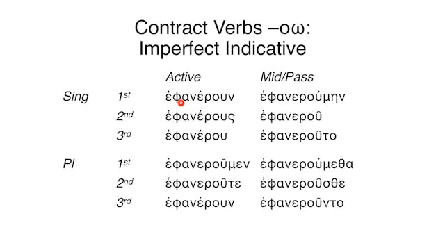 Reading Biblical Greek - Session 77 - Contract Verbs οω