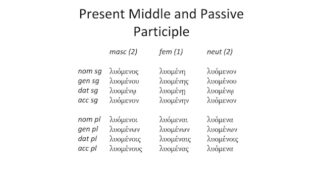 Intro to Biblical Greek -Session 13 - The Present Participle & Participle Basics