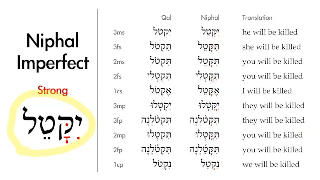 Basics of Biblical Hebrew - Session 24 - The Niphal Stem Strong Verbs