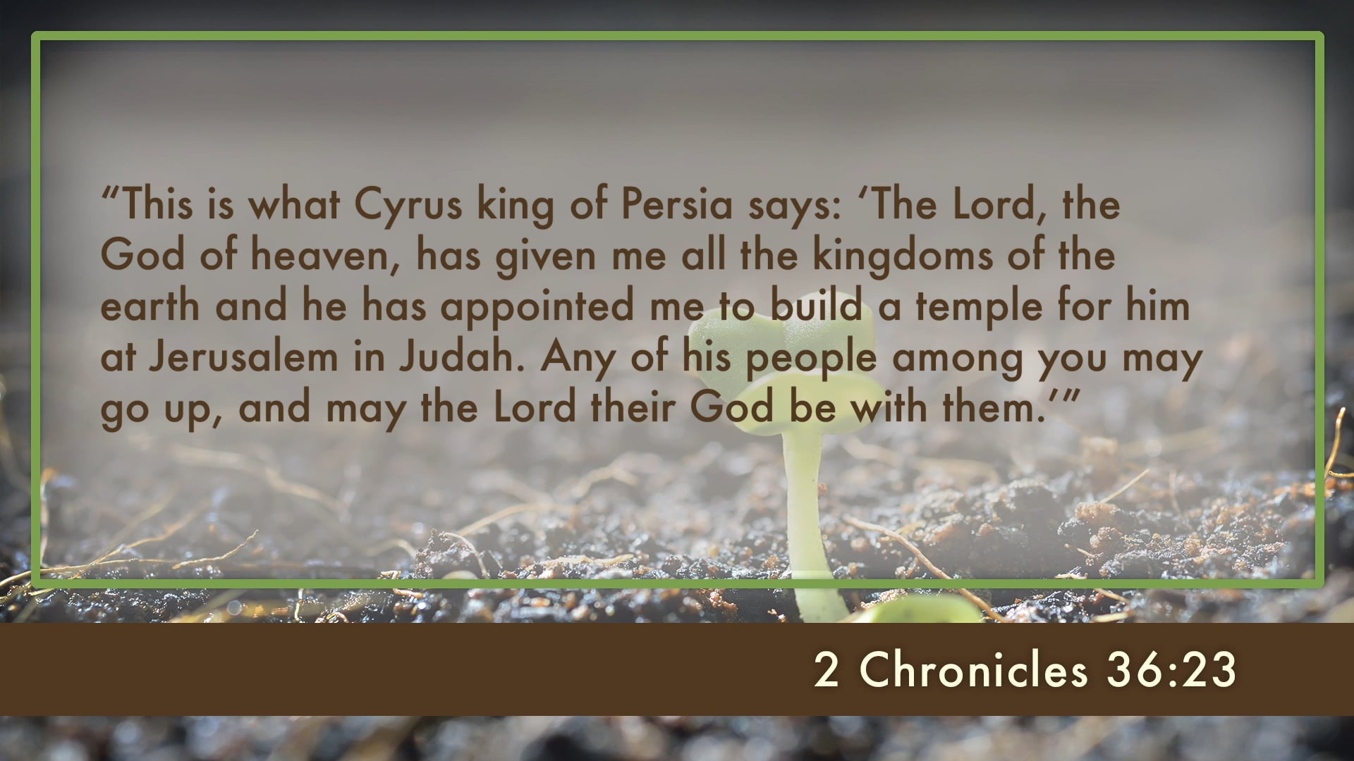 Kingdom of God - Session 9 - Imminent Signs of the Kingdom