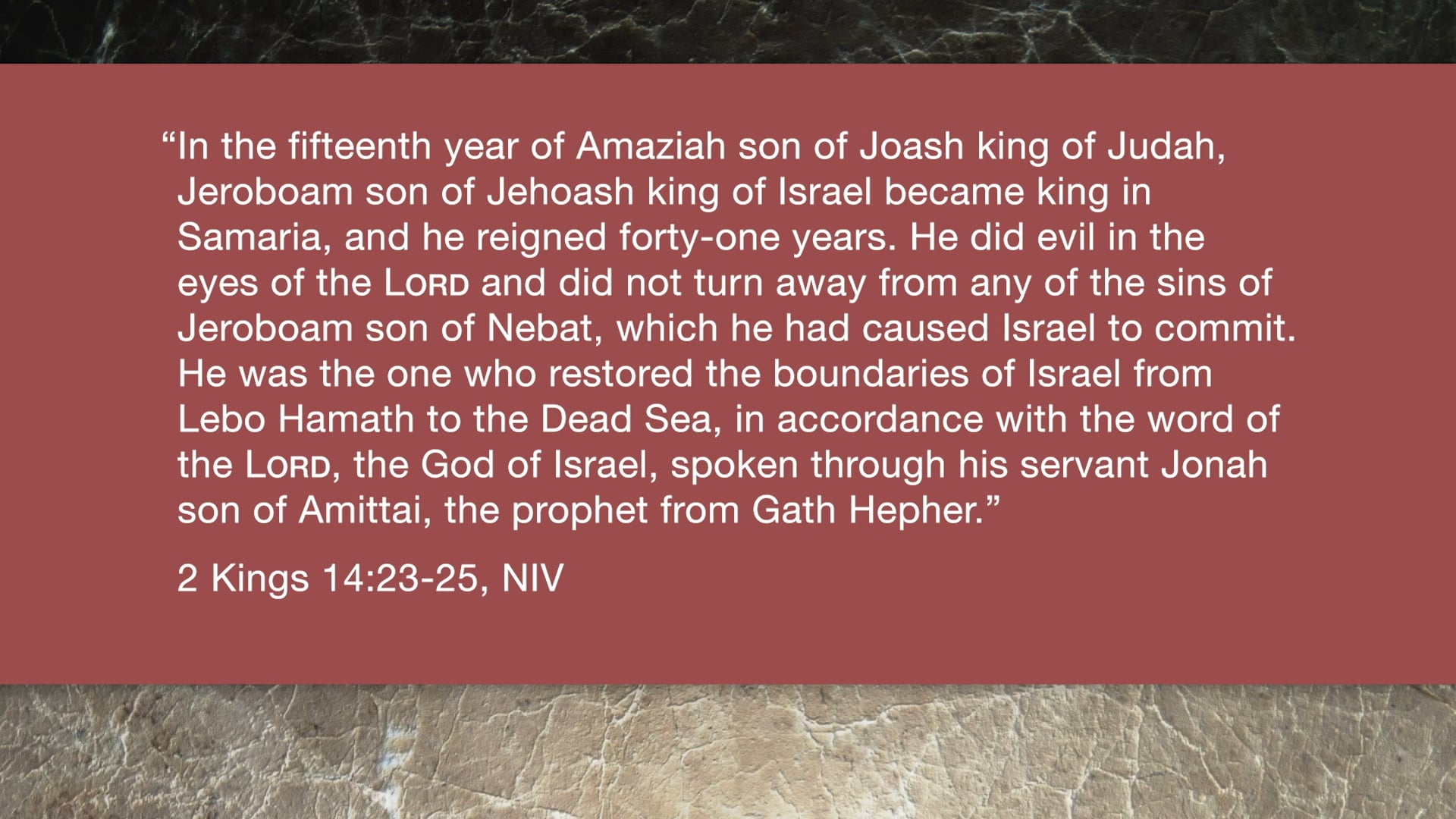 Jonah - Session 1 - Introduction