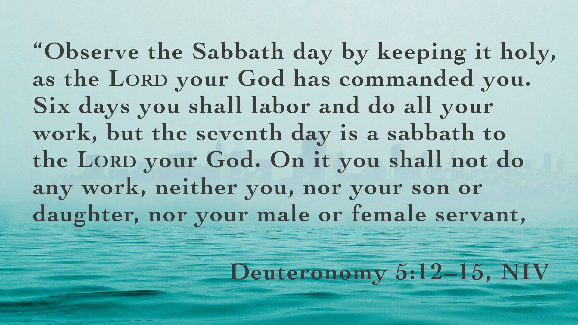 Survival Guide for the Soul - Session 6 - Sabbath