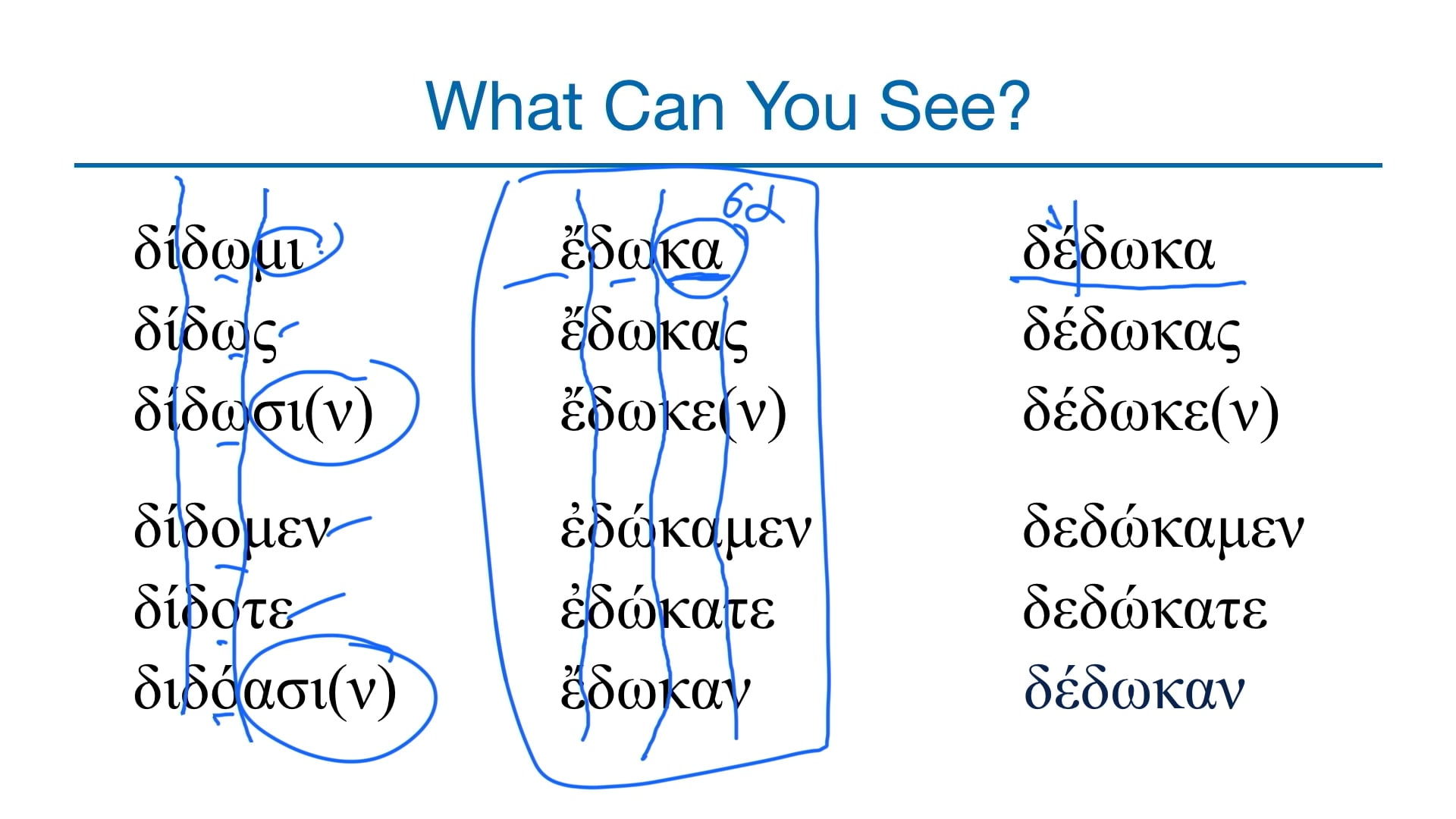 Basics of Biblical Greek - Session 34 - Indicative of δίδωμι