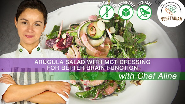 Arugula Salad with MCT Dressing for Better Brain Function
