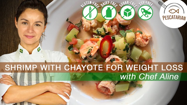 Shrimp with Chayote for weight loss (Pescatarian, Gluten Free)