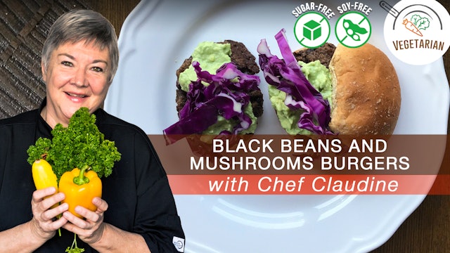 Black Beans and Mushrooms Burgers