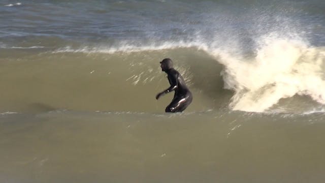 Riding waves at Sunset 