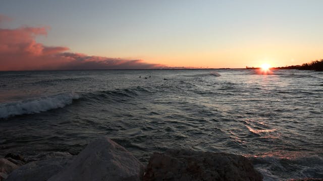 Dawn Patrol Surfing Sunset Point 