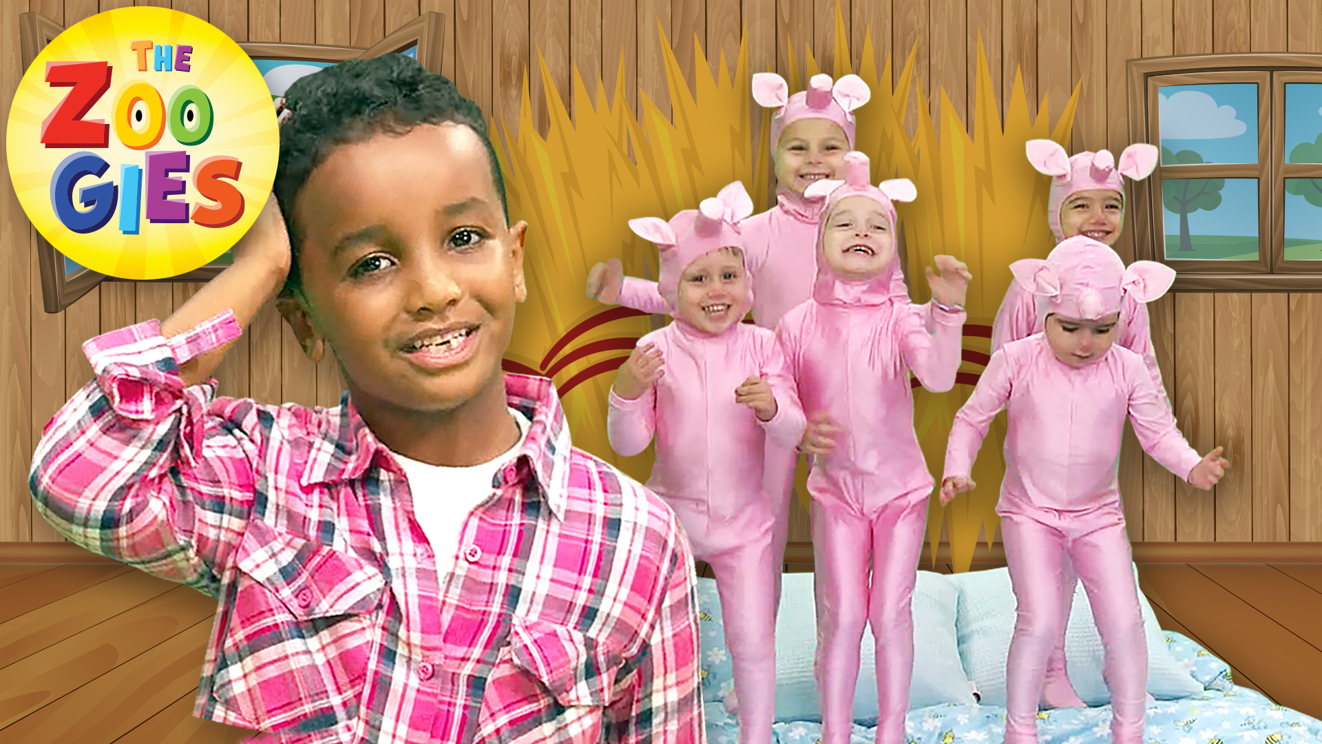 5 Little Piggies Jumping On The Bed - The Zoogies