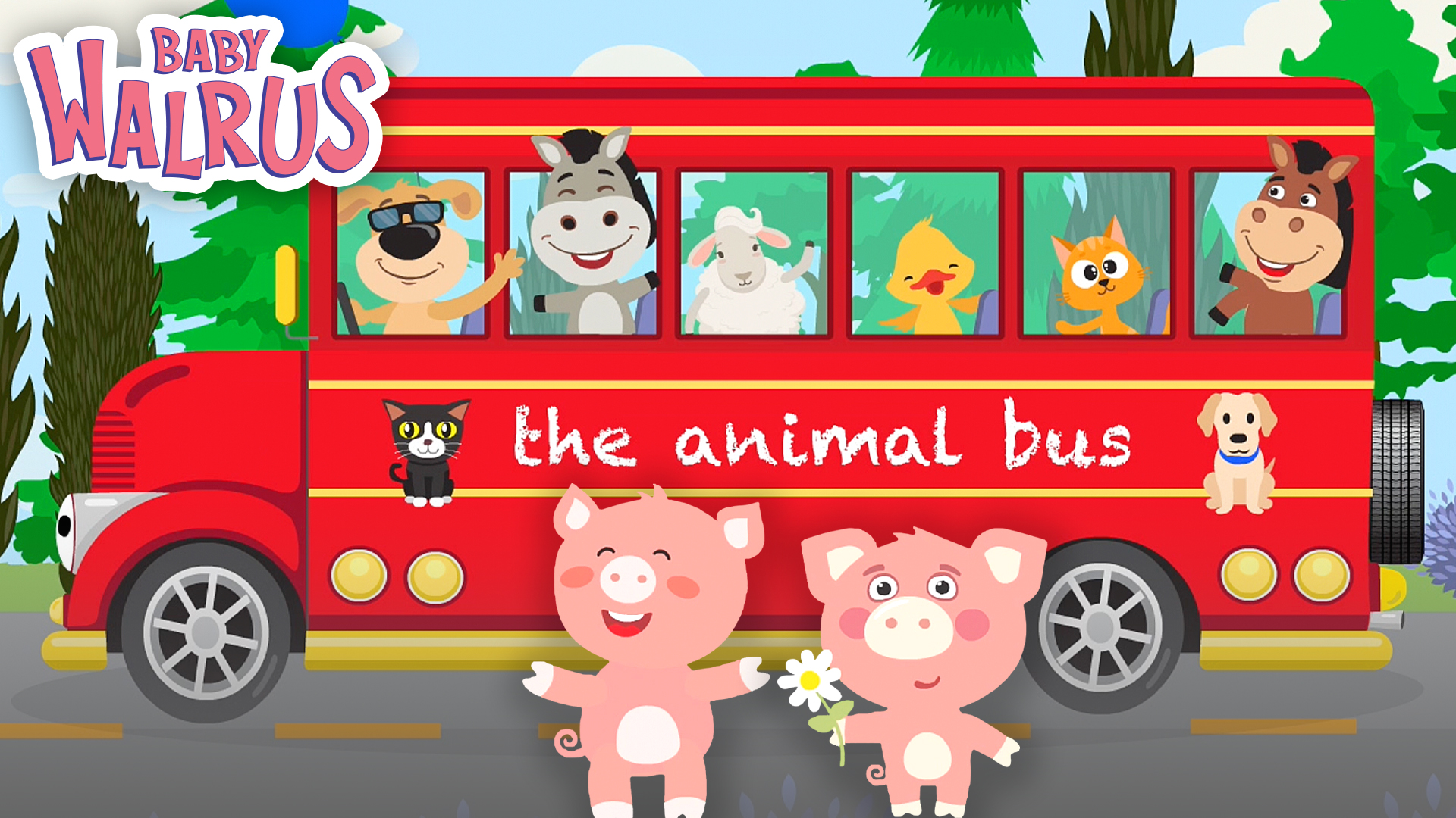 The Animals on the Bus | Animated