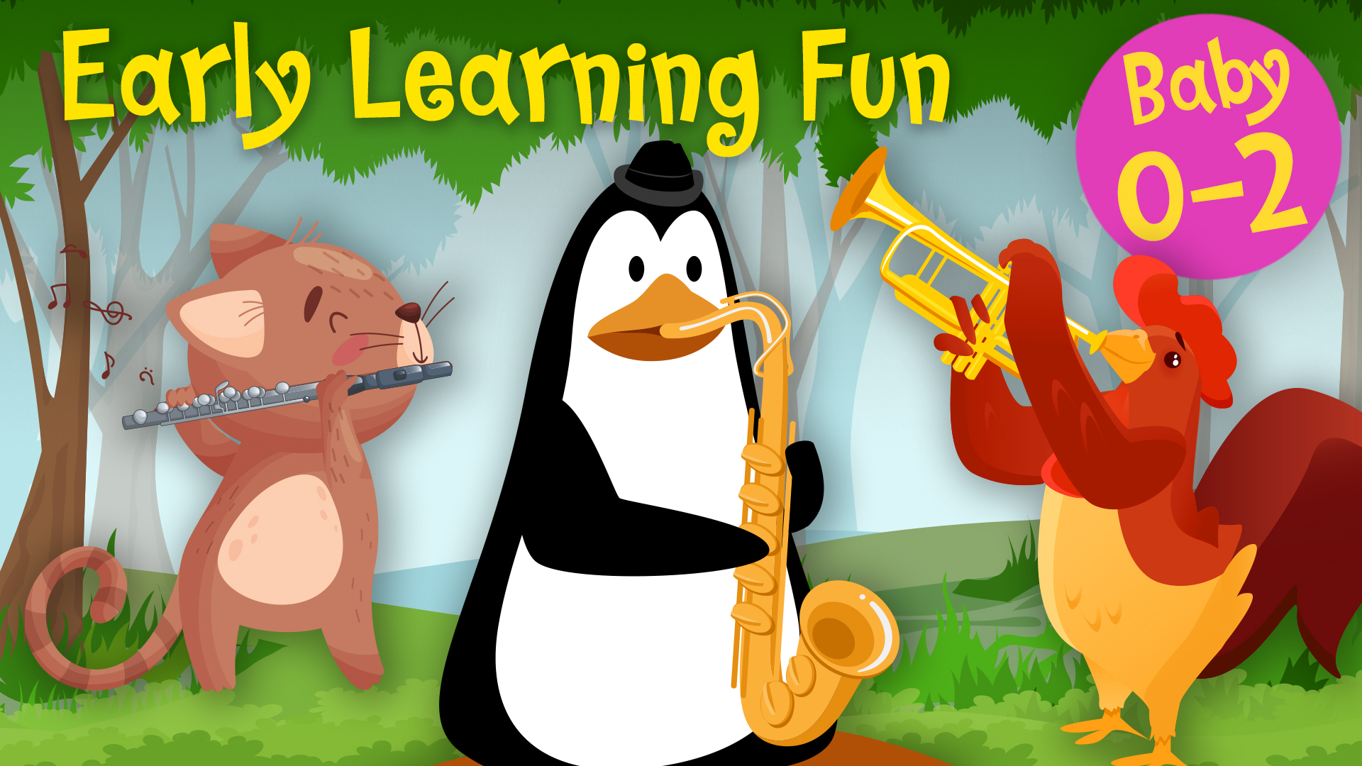Wind Instruments | Animals & Sounds Vol. 4 | Early Learning Fun