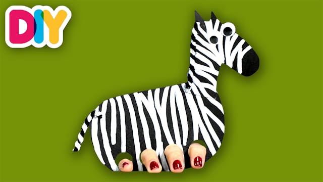 Zebra | Finger Puppet Craft