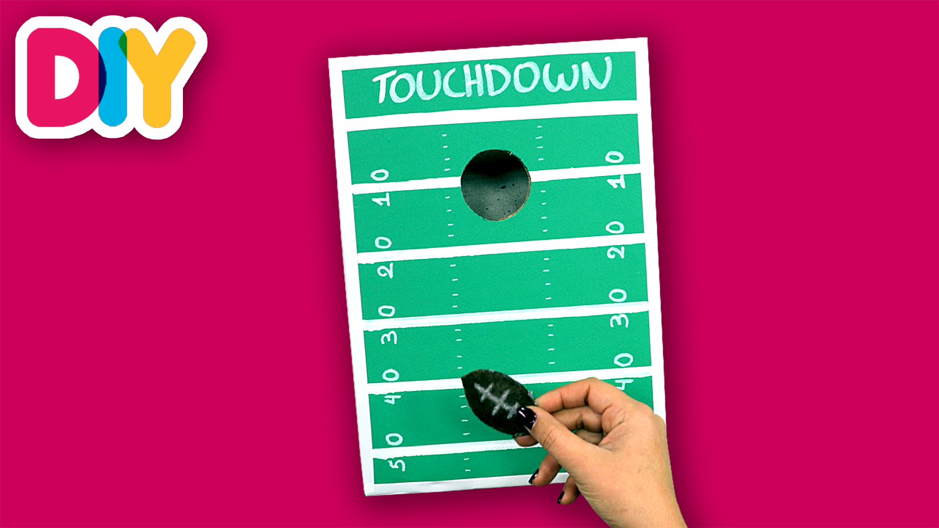 Mini Football Cornhole Game | Shoebox Craft