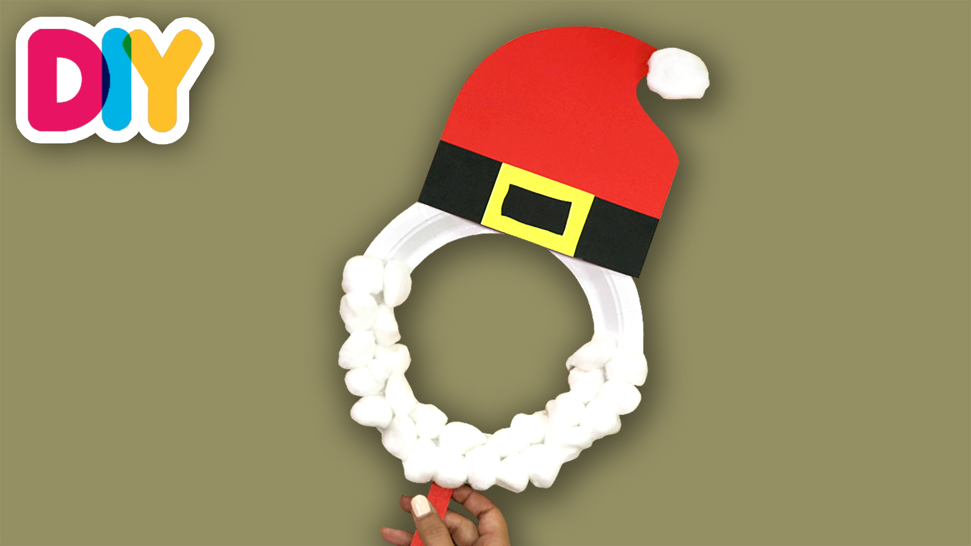 Santa Mask | Paper Plate Craft