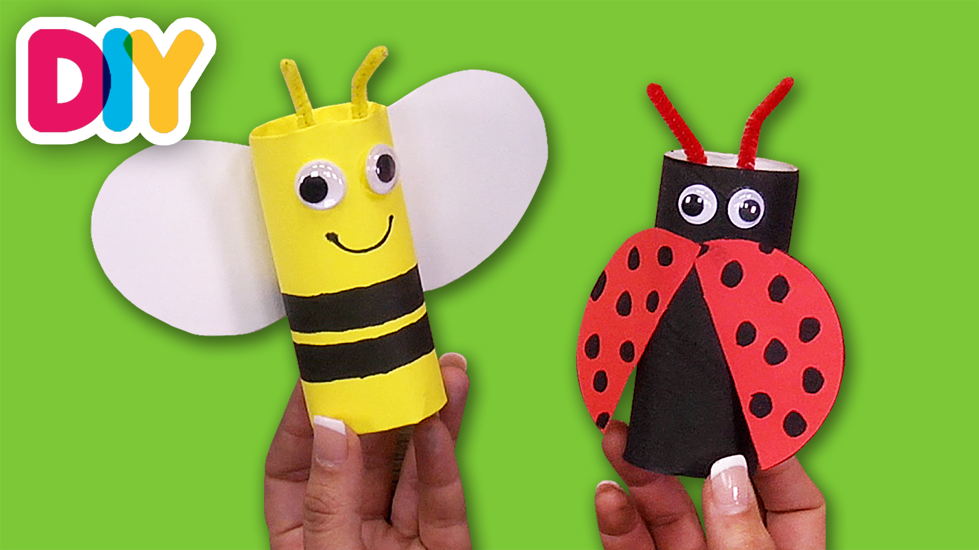 Bumblebee & Ladybug | Paper Roll Crafts