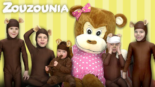 5 Πιθηκάκια Χοροπηδούν Τρελά - Ζουζού...