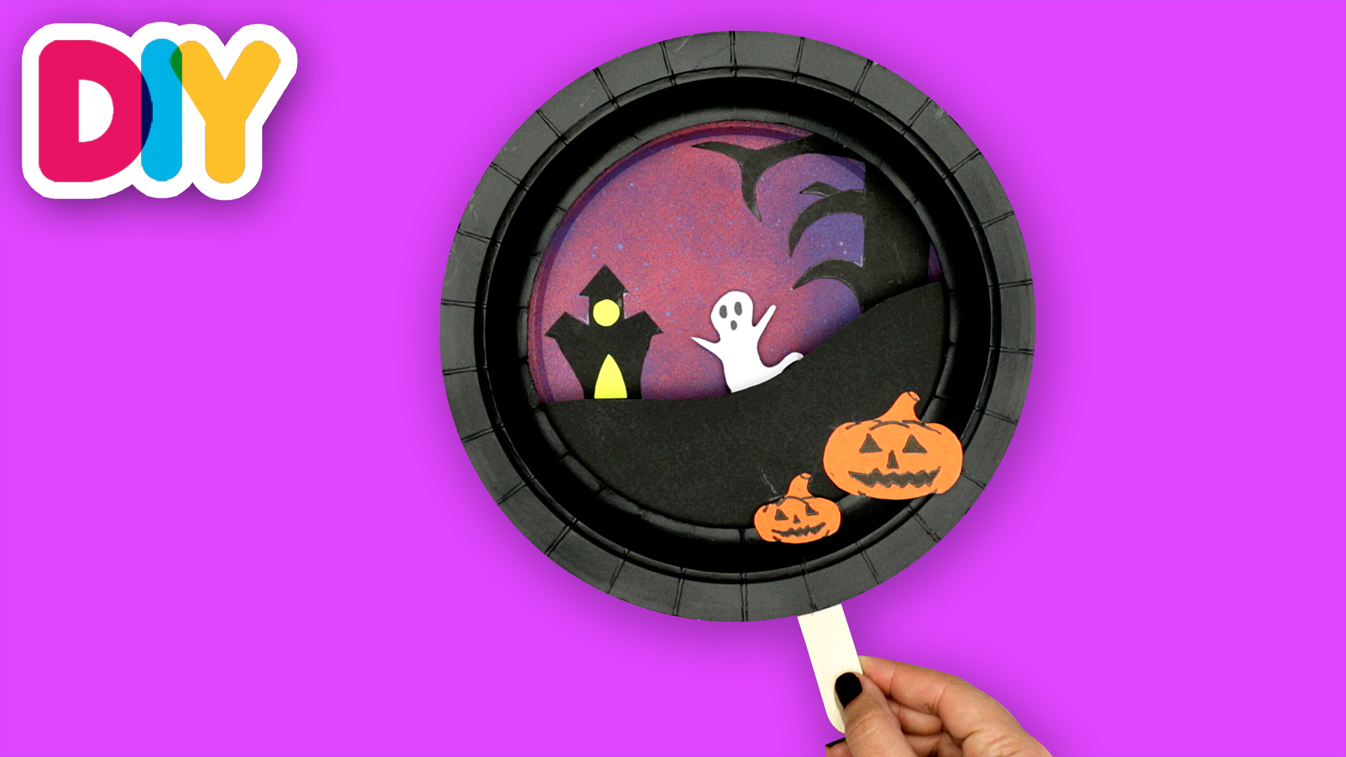 Halloween Spooky Scene | Paper Plate Craft