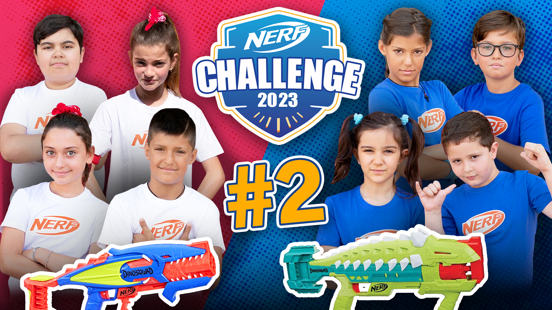 Nerf Back To School Challenge #2! Κόκκινοι VS Μπλε: Φανταστικά έπαθλα!