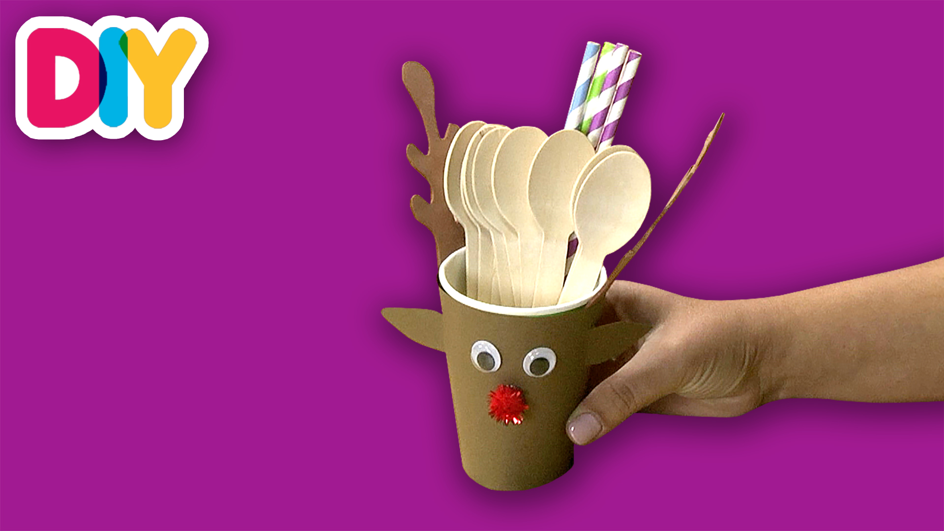 Reindeer Cup Sleeve | Paper Craft