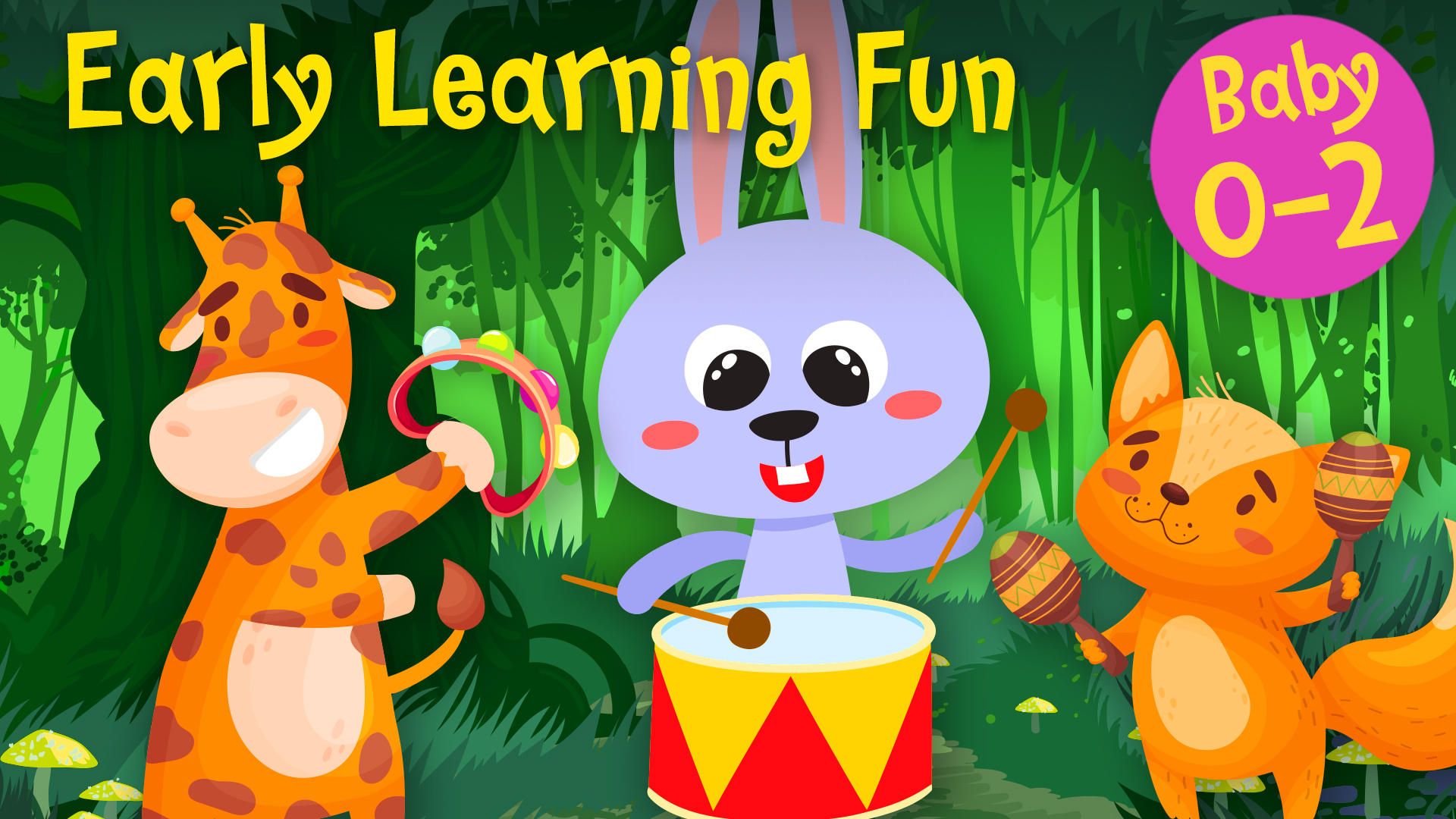 Percussion Instruments | Animals & Sounds Vol. 3 | Early Learning Fun