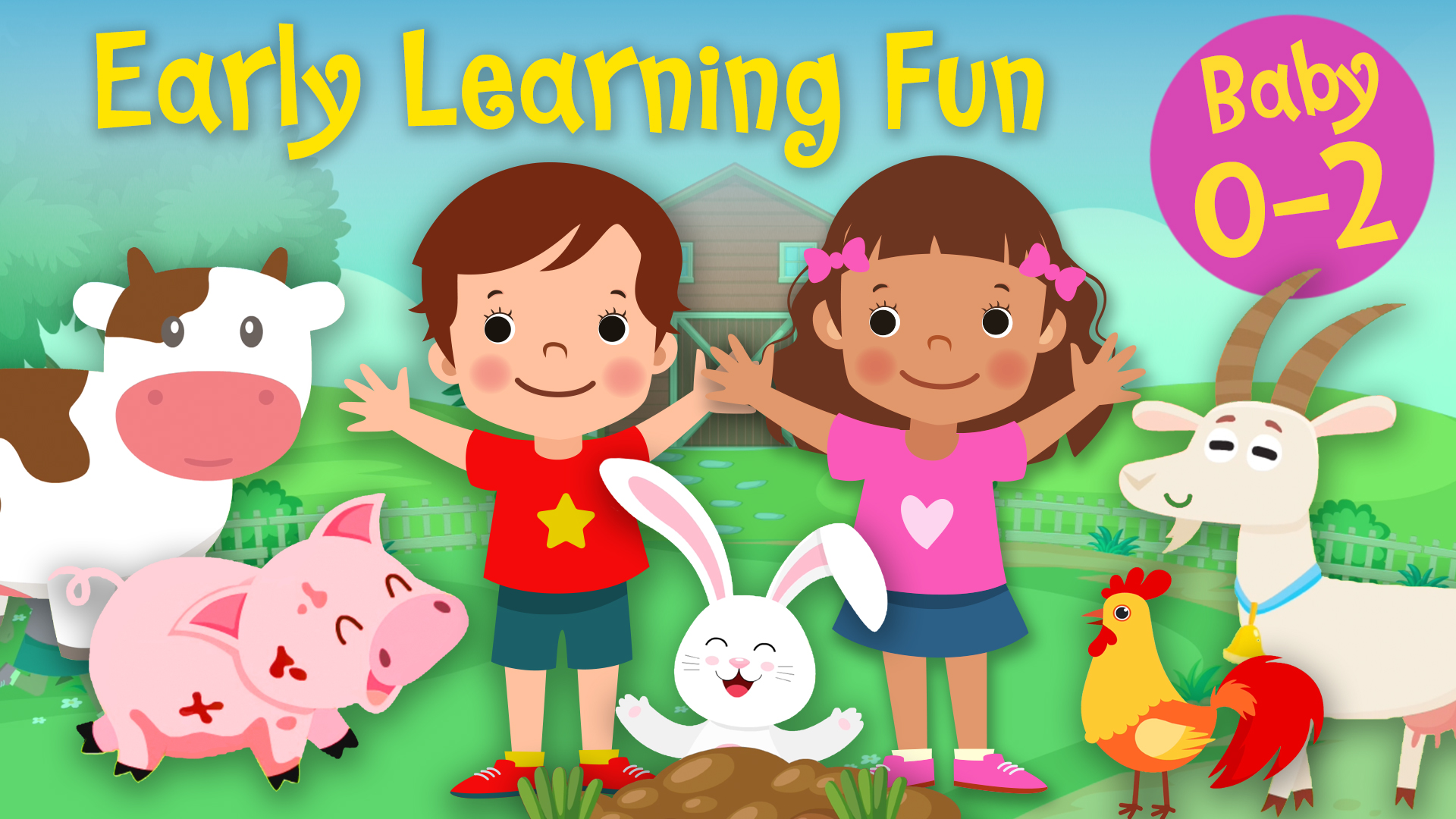 A Day At The Farm | Animals & Sounds | Early Learning Fun