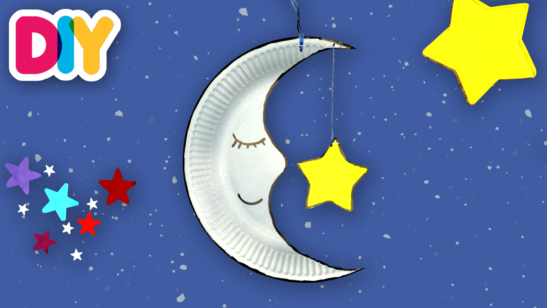 Moon and Star Wall Hanging | Paper Plate Craft