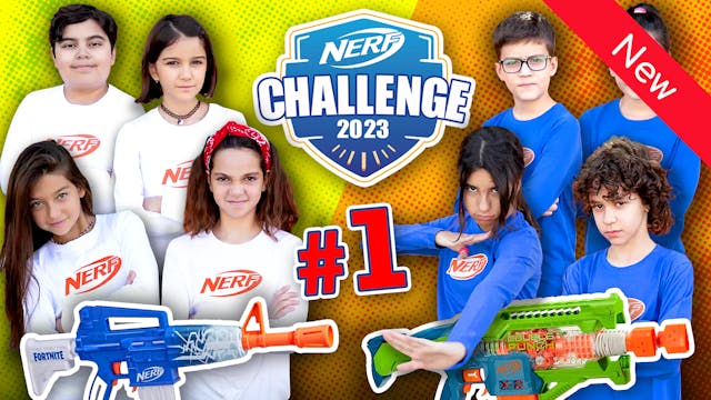 Nerf Challenge #1! Κόκκινοι VS Μπλε: ...