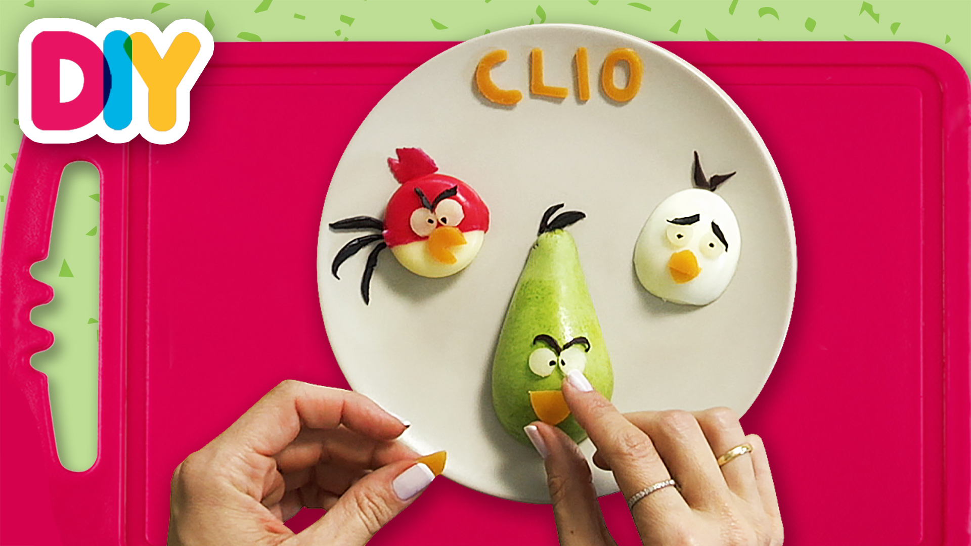 Angry Birds | Pear, Cheese & Egg Snack