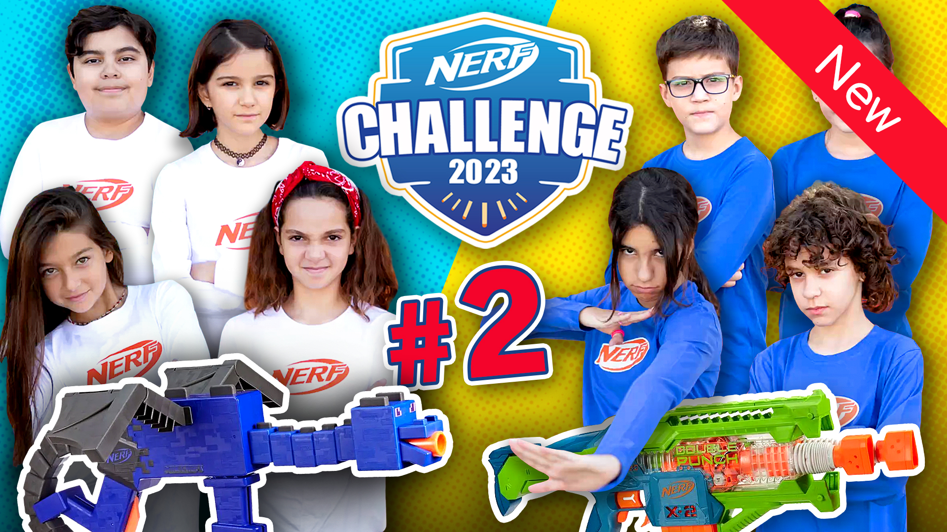 Nerf Challenge #2! Κόκκινοι VS Μπλε: Δύσκολα runs, ανταγωνισμός & υπέροχα έπαθλα