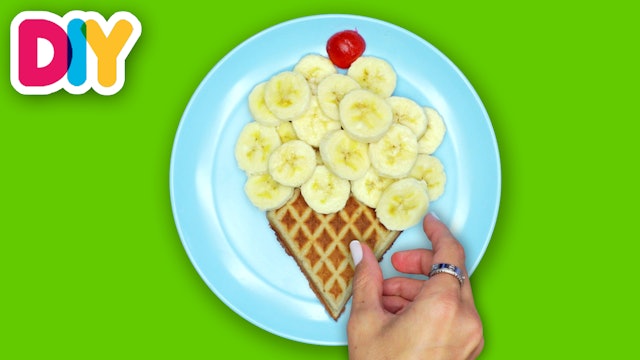 Banana Ice Cream | Waffle Snack