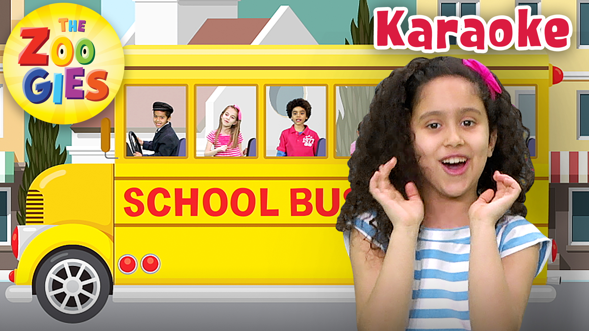 The Wheels on the Bus - The Zoogies | Schoolbus Version | Karaoke