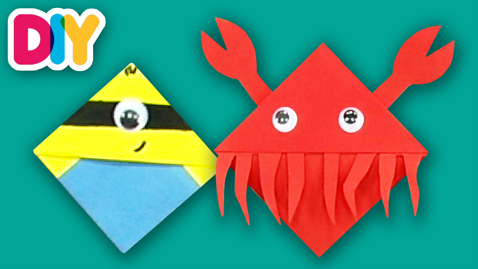 Shark and Crab | Corner Bookmark Crafts