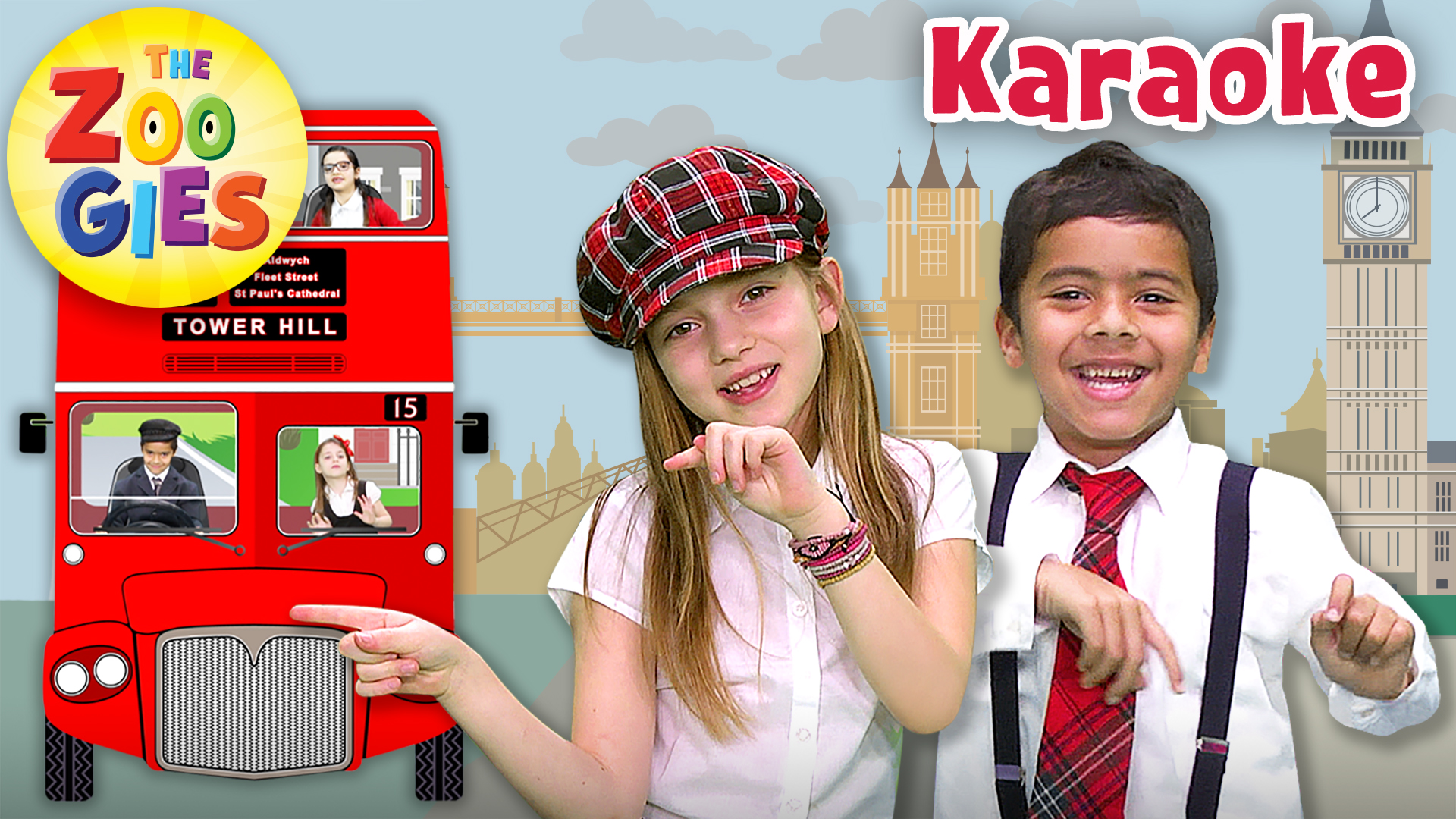 The Wheels on the Bus - The Zoogies | London Version | Karaoke