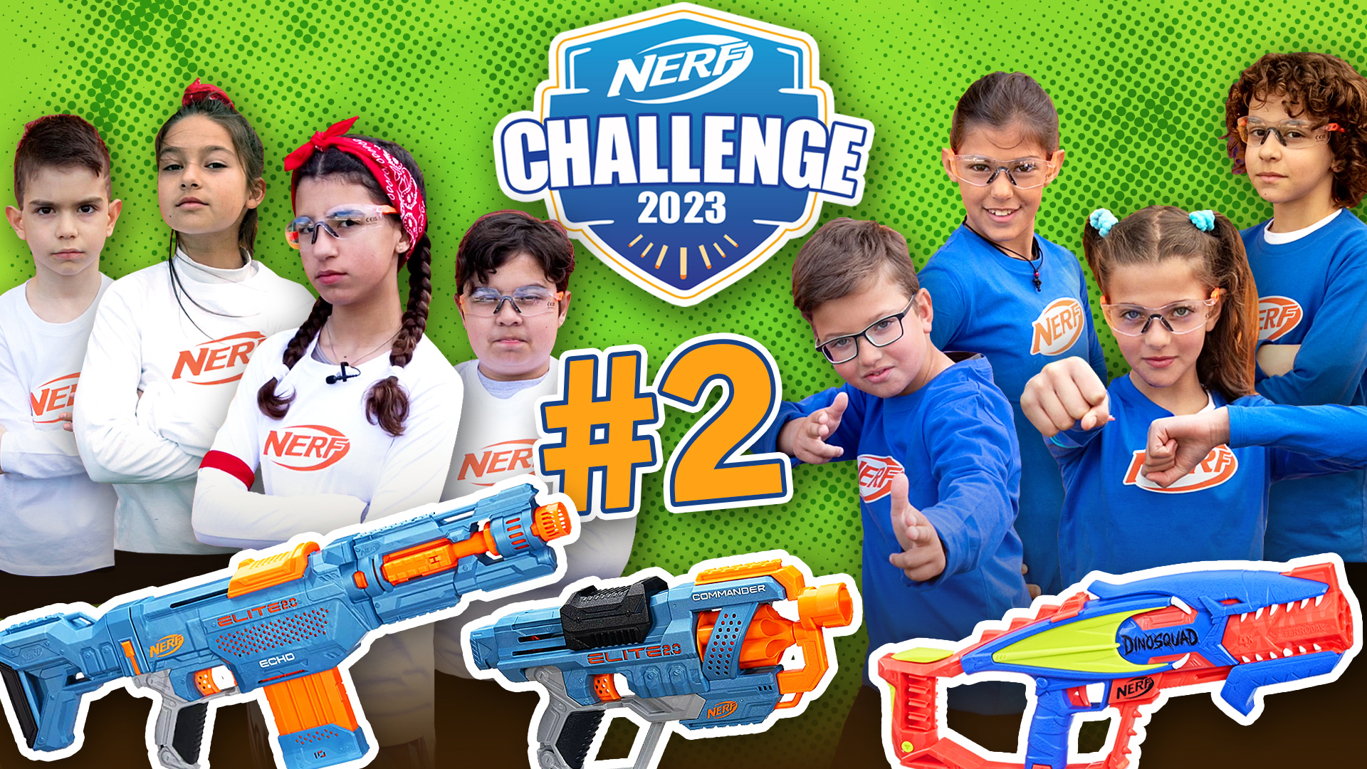 Nerf Challenge #2! Κόκκινοι VS Μπλε: Το ντέρμπι συνεχίζεται!