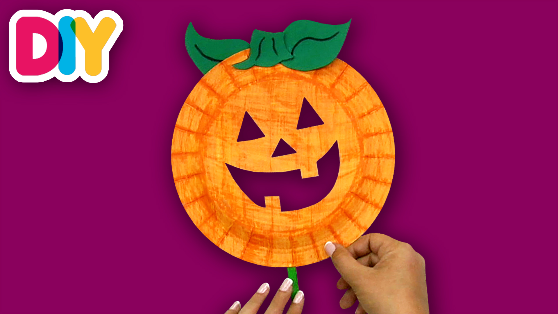 Pumpkin Mask | Paper Plate Craft
