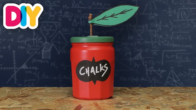 Apple Chalk Jar | Upcycled Jar Craft