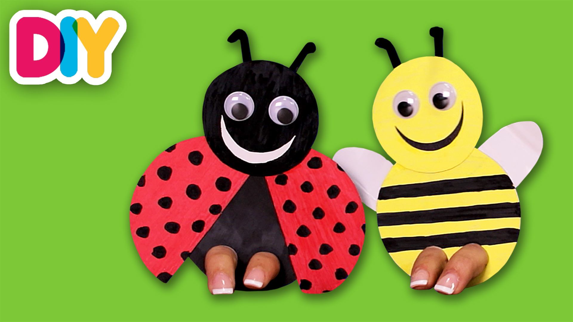 Bumblebee & Ladybug | Finger Puppet Crafts