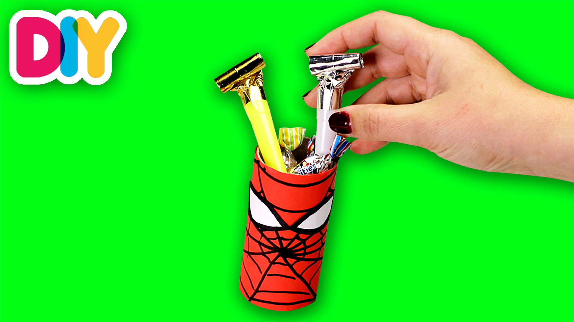 Spiderman Party Favor | Paper Roll Craft