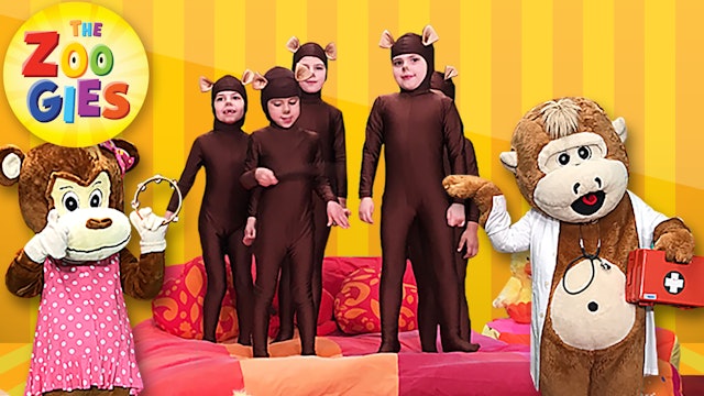 5 Little Monkeys Jumping On The Bed - The Zoogies