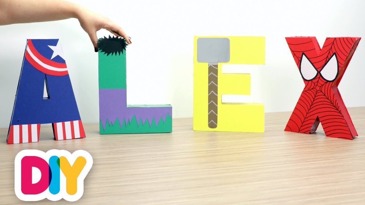 Avengers 3D Letters | Party Paper Craft