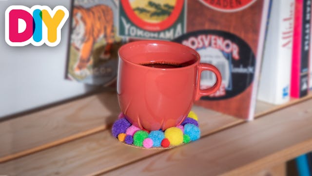 Pom Pom Coasters | Cork Craft