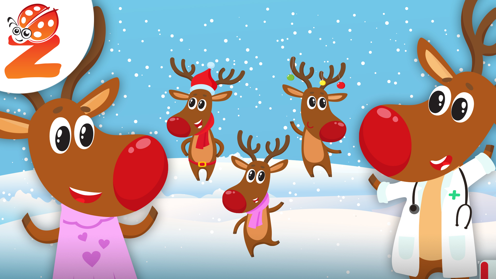 5 Ελαφάκια Χοροπηδούν Τρελά - Ζουζούνια | Animated Songs