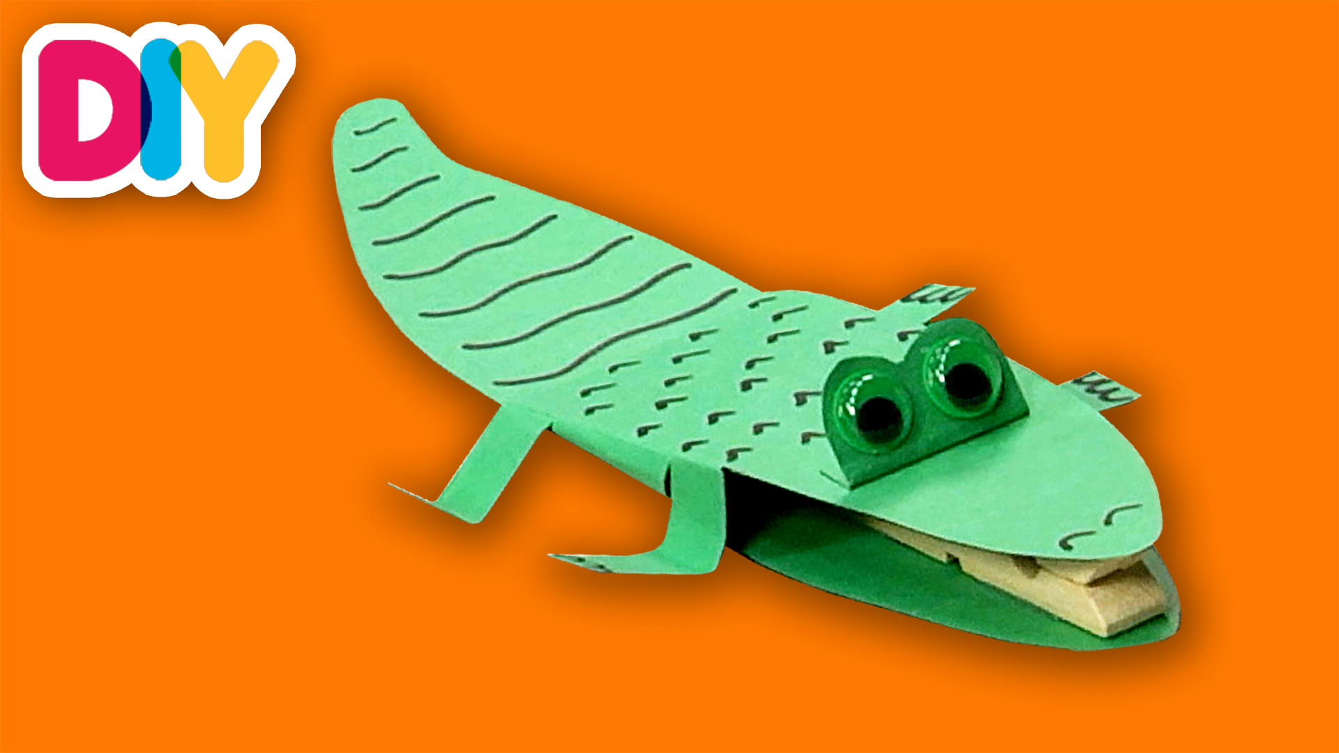 Crocodile | Clothespin Craft