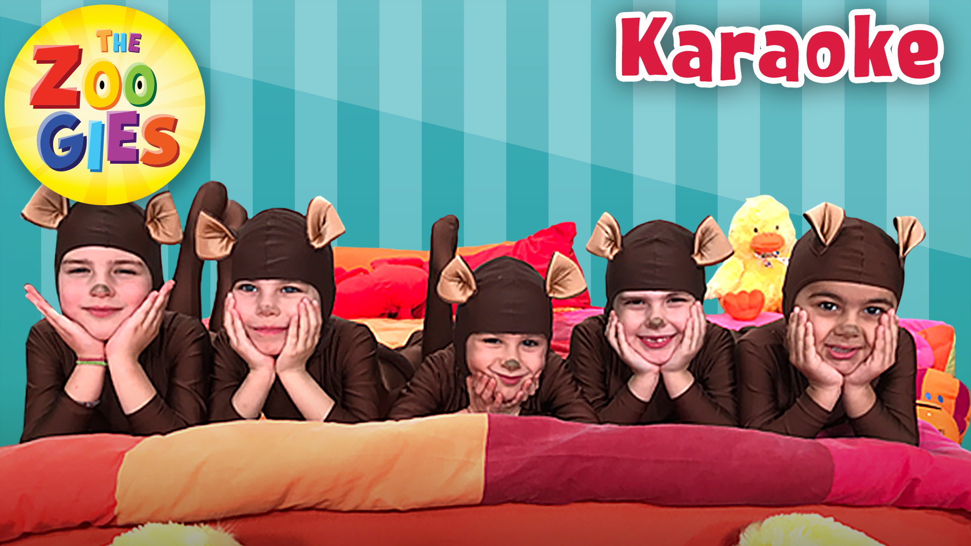 Five Little Monkeys Jumping On The Bed - The Zoogies | Karaoke