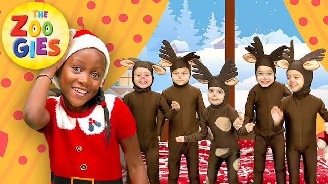 5 Little Reindeer Jumping on the Bed ...
